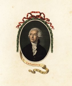 Antoine Lavoisier、フランスの化学者、経済学者、貴族.1805 (彫刻) 作： Jacques Louis (after) David