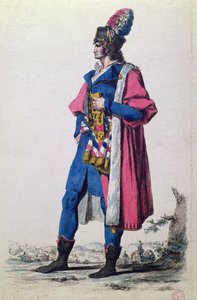 1793年のフランス国民代表の衣装（「フランスおよびその他の国の古今東西の軍装の新コレクション」より）、パリ