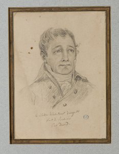 イグナス・ウジェーヌ・マリー・デゴッティの肖像、1815～25年頃（薄茶色の紙にチョーク） 作： Jacques Louis (workshop of) David