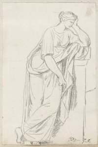 ミューズの石棺からのミューズ 作： Jacques Louis David