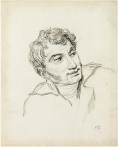 頭を右に向けた男性の胸像 作： Jacques Louis David