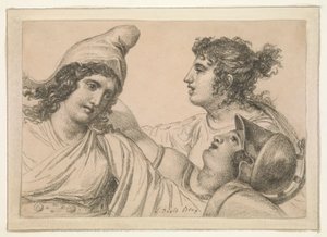 三人の人物による構図 作： Jacques Louis David