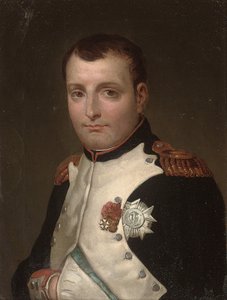 チュイルリー宮殿での彼の研究におけるナポレオンの詳細 作： Jacques Louis David