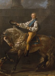 Stanislaw Kostka Potocki 1755-1821の乗馬の肖像 作： Jacques Louis David