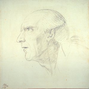 プロファイルの老人の頭 作： Jacques Louis David