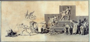 Le triumphe du peuple francais Drawing a la mine de lead by Jacques Louis David (1748-1825) 1793 Paris, Musee Carnavalet 作： Jacques Louis David