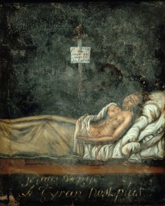 ルイ=ミシェル・ル・ペルティエ、マルキ・ド・サン・ファルゴー1760-1793、彼の死の床で、c。 1793年。 作： Jacques Louis David