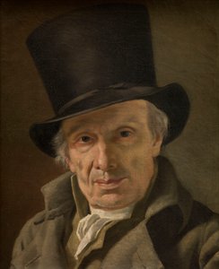 帽子をかぶった男（キャンバスに油彩） 作： Jacques Louis David