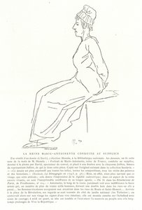 1793年10月16日、処刑の途中のマリーアントワネット 作： Jacques Louis David