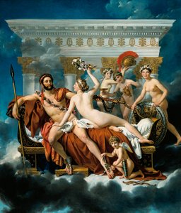 金星と三美神によって武装解除された火星 作： Jacques Louis David