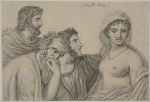 裁判官の前のフリュネ 作： Jacques Louis David