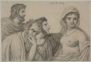 裁判官の前のフリネc。 1816-1820。 作： Jacques Louis David