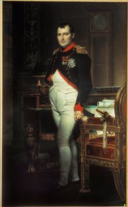 ナポレオン 1 世 (1769-1821) の全身肖像画、チュイルリー美術館の書斎 ジャック ルイ ダヴィッド (1748-1825) 作 1812 個人蔵。 作： Jacques Louis David