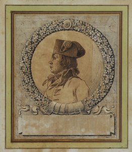 Philippe-François-JosephLe Bas 1762-1794の肖像、c。 1793 作： Jacques Louis David