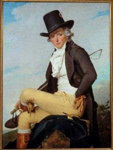 Pierre Seriziat (1757-1847) の肖像 画家のハンサムな兄 Jacques Louis David (1748-1825) 1795年、木に油彩、Dim.1,29x0,95 m - 画家の義理の兄弟であるピエール・セリジア（1757-1847）の肖像。ジャック・ルイ・ダヴィッドの絵画 ( 作： Jacques Louis David