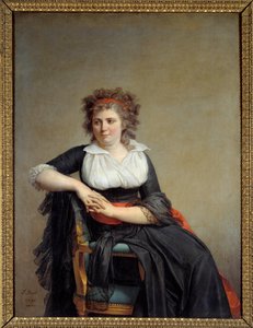 オルヴィリエ侯爵夫人ジャンヌ・ロベリン・リリエ（1772 - 1862）の肖像。ジャック・ルイ・ダヴィッド（1748-1825）の絵画 作： Jacques Louis David