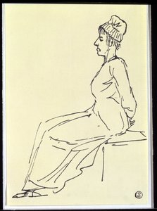 マリーアントワネット女王（1755-93年）、処刑の途中、1793年 作： Jacques Louis David