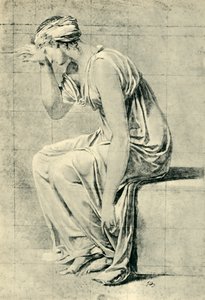 18世紀初頭から19世紀初頭にかけて、1943年に着席した女性。 作： Jacques Louis David