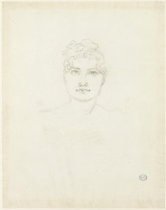 女性の頭部のスケッチ 作： Jacques Louis David