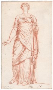 ローマのパラッツォ ジュスティニアーニにある正面から見たフローラの像 作： Jacques Louis David