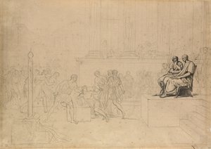 ブルータスの息子の処刑のための研究 作： Jacques Louis David