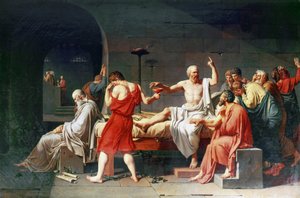 ソクラテスの死、紀元前4世紀、1787 作： Jacques Louis David