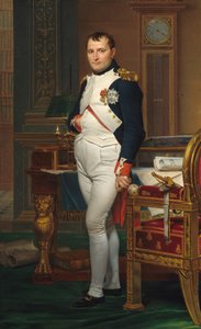 チュイルリー宮殿の書斎にいる皇帝ナポレオン 作： Jacques Louis David