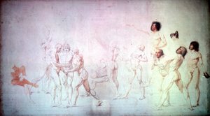 テニスコートの誓い、1791年。 作： Jacques Louis David