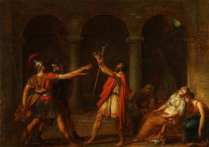 ホラティウス研究の誓い、1784 作： Jacques Louis David