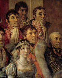 ナポレオンの儀式」。マリー＝ジュリー・クラリー（ジョセフ・ボナパルトの妻）を描いたディテール 作： Jacques Louis David