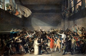 1789年6月20日、テニスコートの誓い 作： Jacques Louis David
