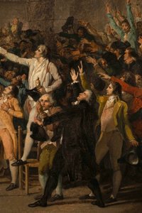 テニスコートでの誓い、1789年6月20日、詳細 作： Jacques Louis David