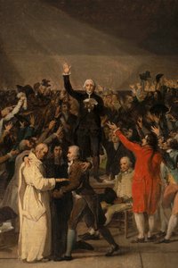 テニスコートでの誓い、1789年6月20日、詳細 作： Jacques Louis David