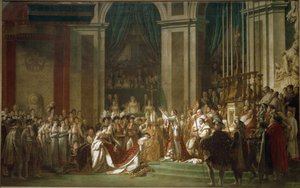 皇帝ナポレオン1世の奉献式と皇后ジョゼフィーヌの戴冠式 作： Jacques Louis David