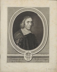 フランソワ・ド・ラ・モット・ル・ヴァイヤーの肖像1588-1672年頃1695 作： Jacques Lubin
