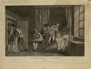 ジャン＝ポール・マラーの暗殺、1793年。 作： Jacques Marchand