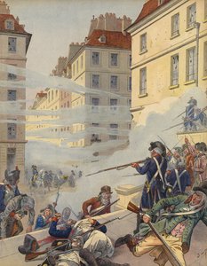 フランスの路上での革命的不安 作： Jacques Marie Gaston Onfray de Breville (Job)