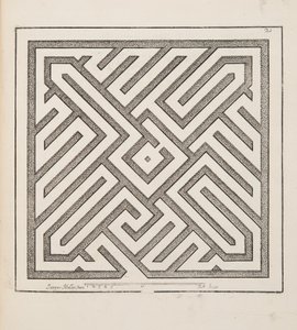 パルテールのデザイン（「庭園計画劇場」1652年刊より）（彫刻 作： Jacques Mollet