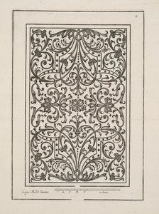 パルテールのデザイン（「庭園計画劇場」1652年刊より）（彫刻 作： Jacques Mollet