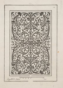 パルテールのデザイン（「庭園計画劇場」1652年刊より）（彫刻 作： Jacques Mollet