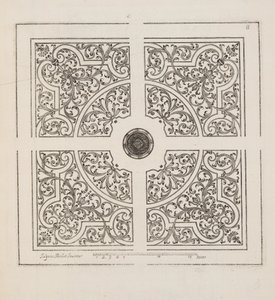 パルテールのデザイン（「庭園計画劇場」1652年刊より）（彫刻 作： Jacques Mollet