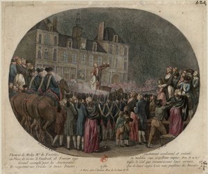 ファブラス侯爵トマ・ド・マヒの処刑 1744-1790年 2月18日 1790年 作： Jacques Philippe Caresme