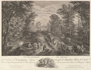 ブルージュ周辺の眺め Vue des environs de Bruges. 作： Jacques Philippe Le Bas