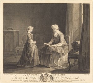 La Bonne 教育 (The Good Education) 作： Jacques Philippe Le Bas after Jean Siméon Chardin