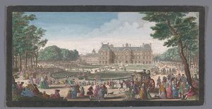 庭から見たパリのリュクサンブール宮殿の眺め Les promenades du Luxembourg (オブジェクトのタイトル) 作： Jacques Rigaud