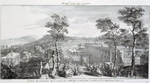 サン・クラウドの公園にあるシャトーを大通り側から見たところ。 作： Jacques Rigaud
