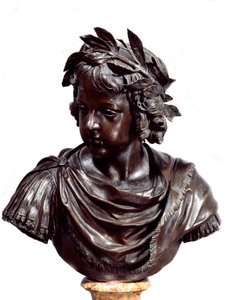 ブロンズ製のルイ14世（1638-1715）の胸像で、ジャック・サラザン（1592-1660）の手になるローマ彫刻の子供と言われています。パリ、ルーヴル美術館 作： Jacques Sarazin