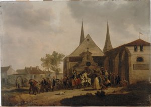 1793年頃、革命による教会の略奪（木に油彩）
