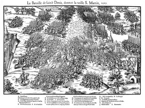 サン ドニの戦い、フランスの宗教戦争、1567 年 11 月 10 日 1570 年 作： Jacques Tortorel