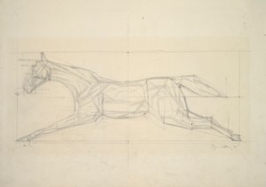ジョッキーシリーズ その２（横から見た馬） 作： Jacques Villon